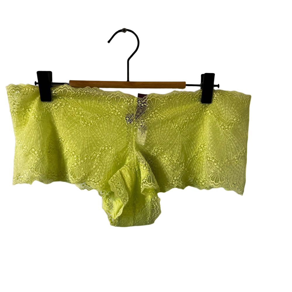 Adore Me Yellow Neon Boyshorts and Green Panties